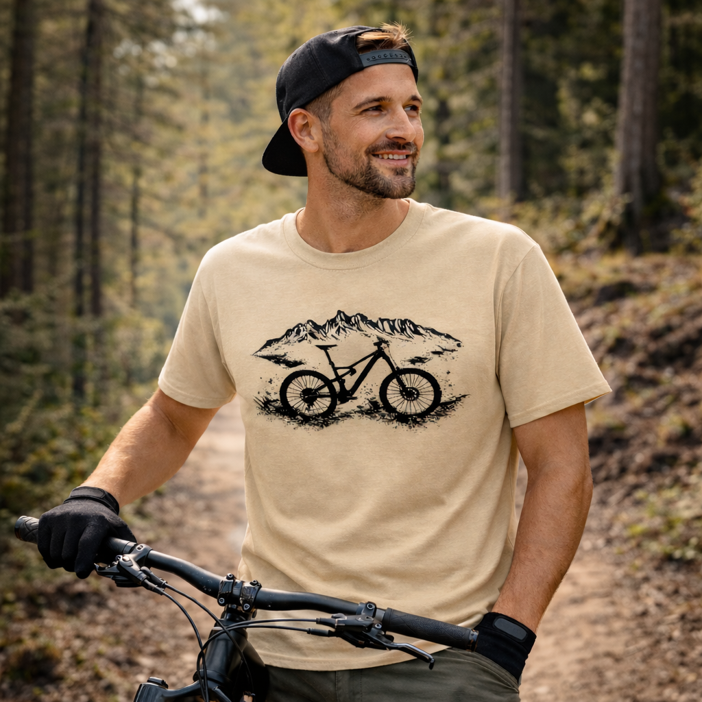 Mountain Bike Shirt – MTB Trail Bike T-Shirt – Cycling Shirt for Men – Biker Gift – Outdoor Adventure Graphic Tee