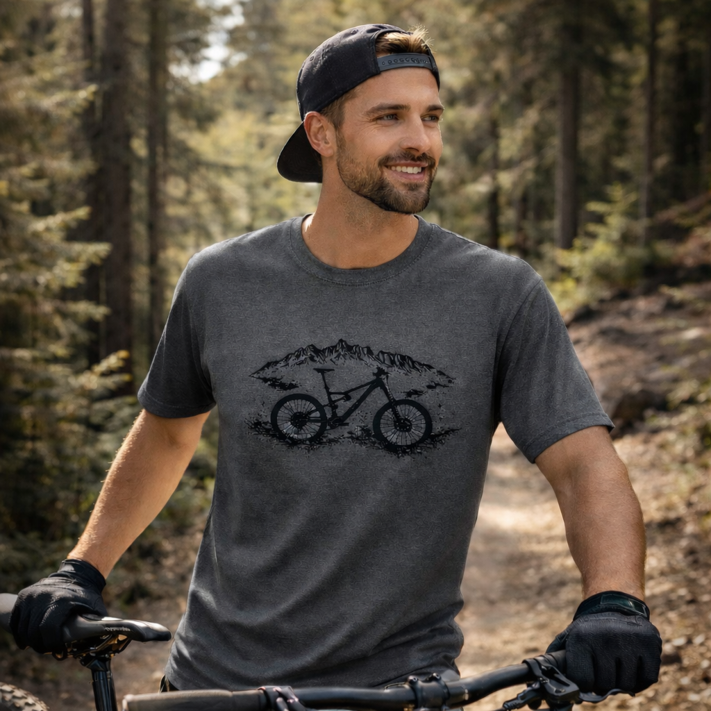Mountain Bike Shirt – MTB Trail Bike T-Shirt – Cycling Shirt for Men – Biker Gift – Outdoor Adventure Graphic Tee