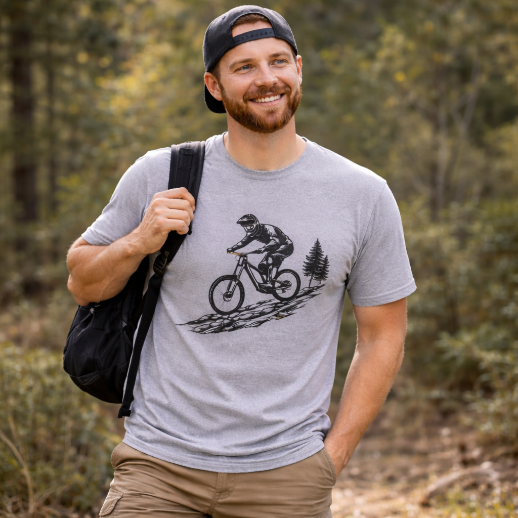 Mountain Bike Shirt – Downhill Biking T Shirt – Trail Riding Graphic Tee – Biker Gift for Cyclist – Outdoor MTB Top