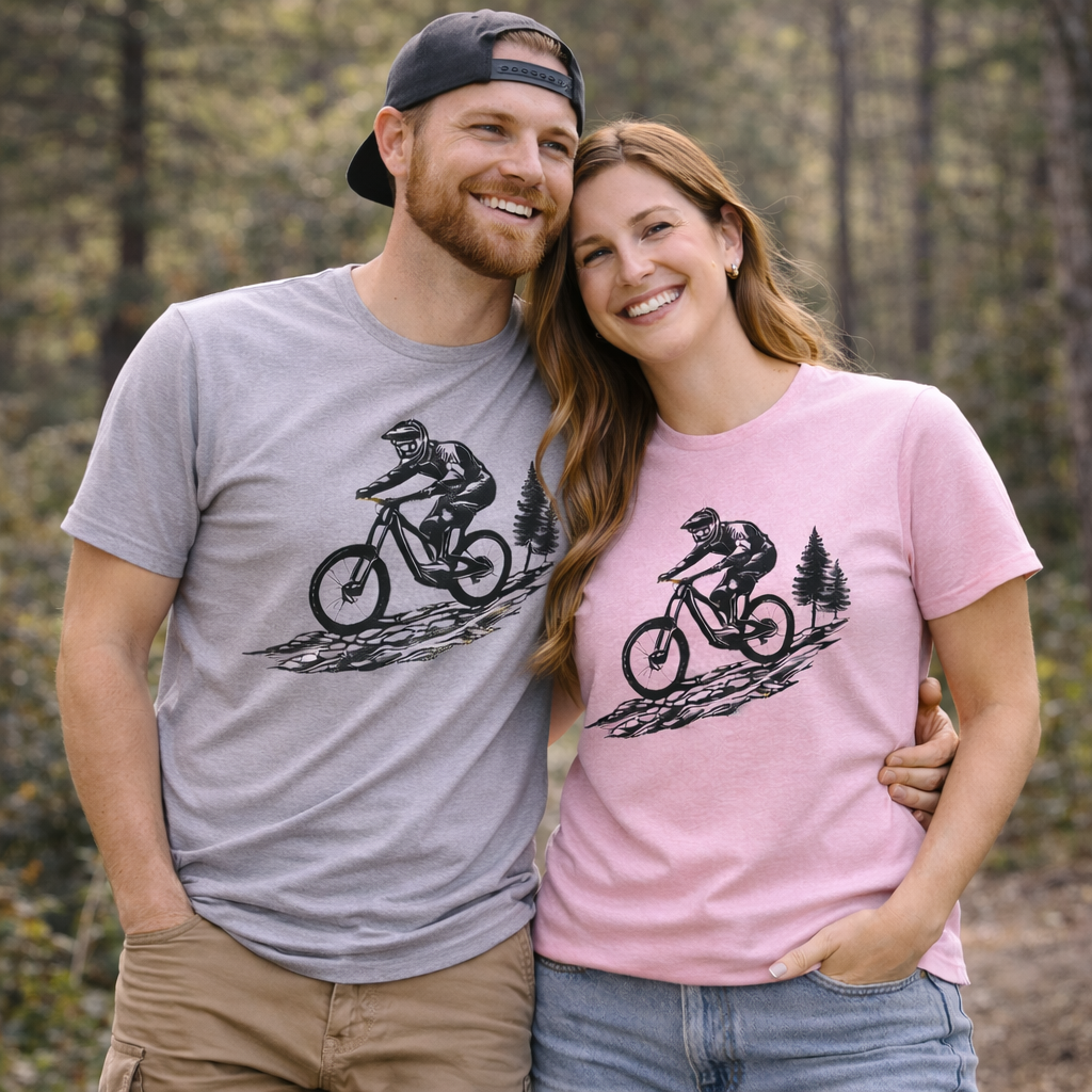 Mountain Bike Shirt – Downhill Biking T Shirt – Trail Riding Graphic Tee – Biker Gift for Cyclist – Outdoor MTB Top