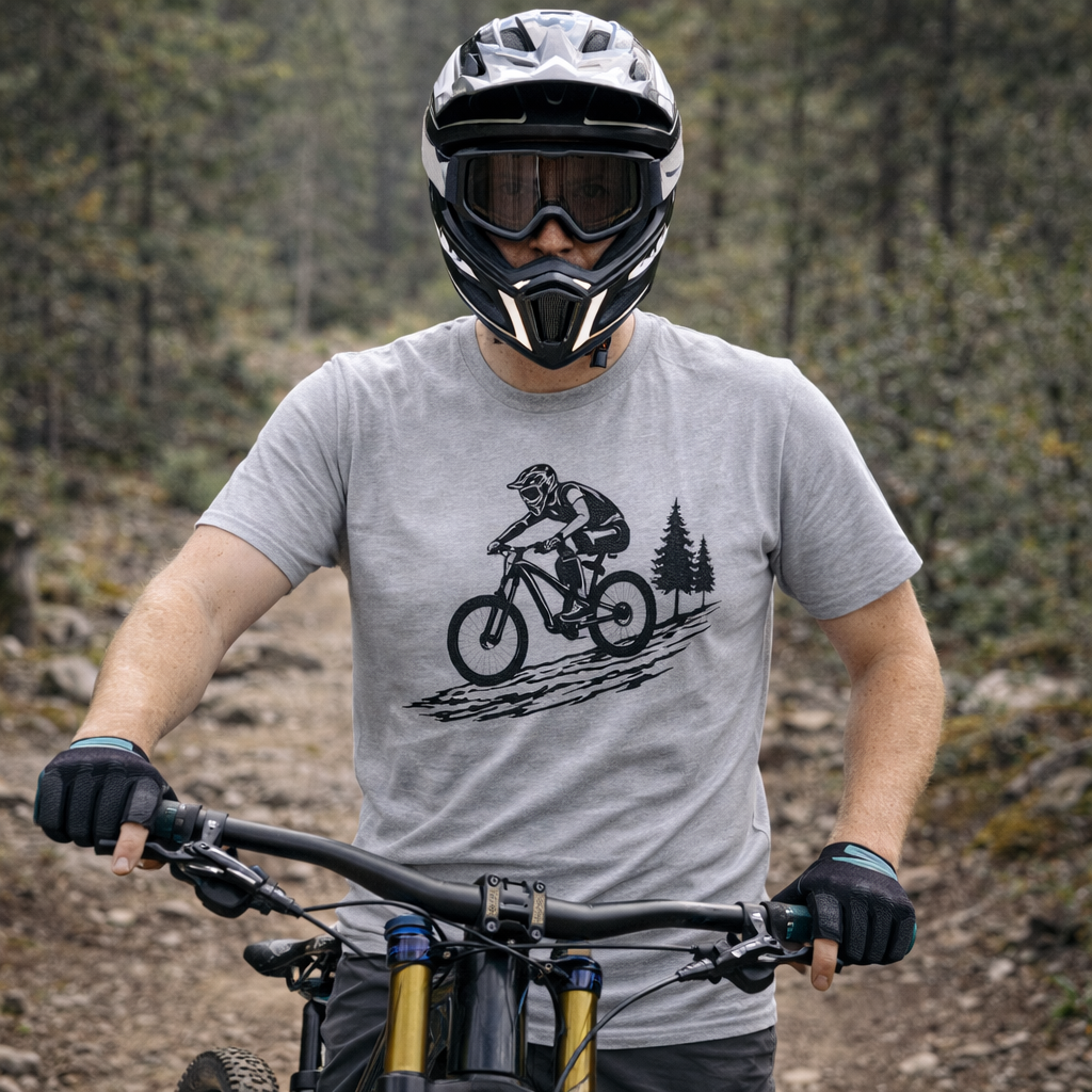 Mountain Bike Shirt – Downhill Biking T Shirt – Trail Riding Graphic Tee – Biker Gift for Cyclist – Outdoor MTB Top