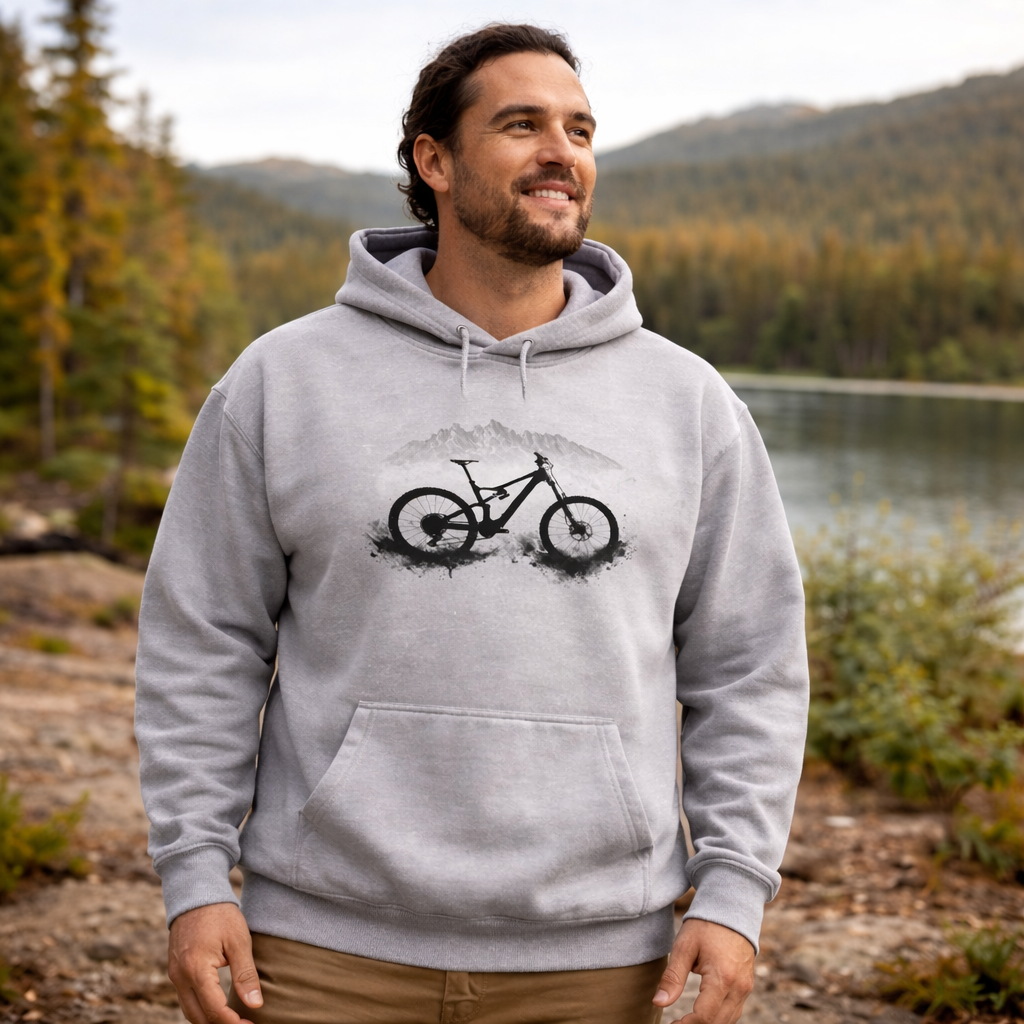 Cycling Hoodie – Mountain Biking Sweatshirt – Bike Lover Gift – MTB Rider Pullover – Downhill Trail Biker Hoodie