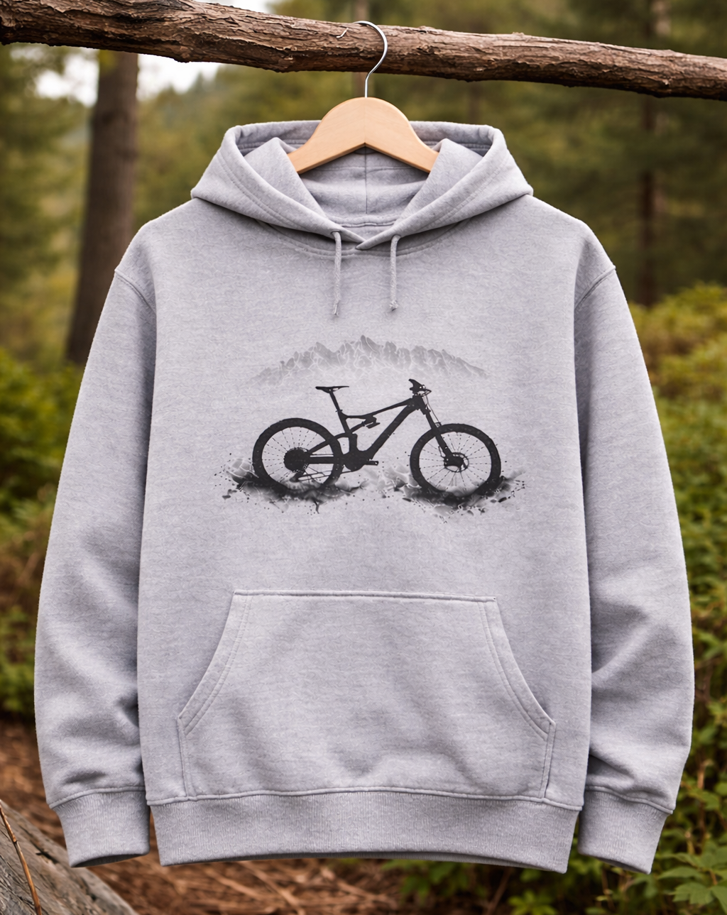 Cycling Hoodie – Mountain Biking Sweatshirt – Bike Lover Gift – MTB Rider Pullover – Downhill Trail Biker Hoodie