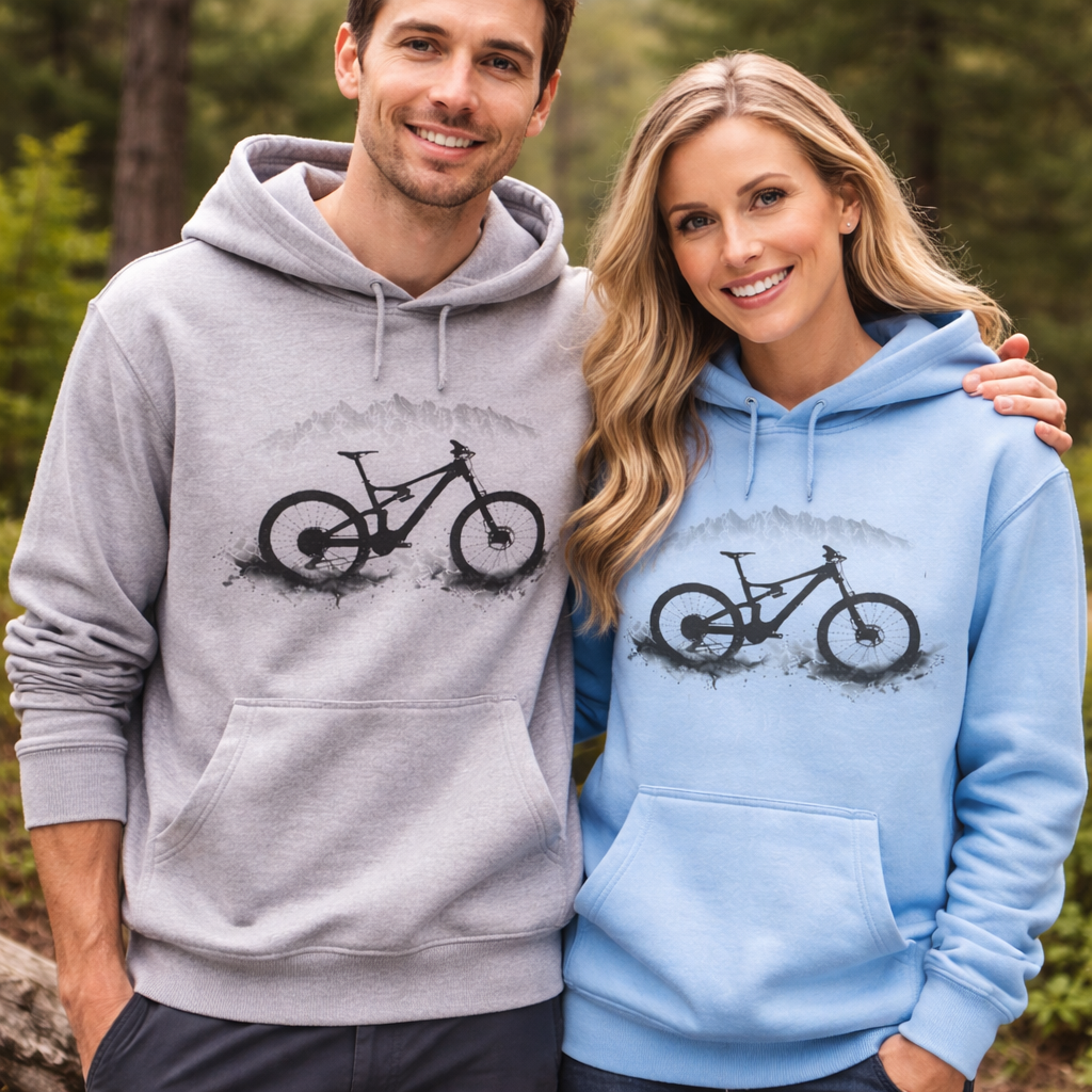 Cycling Hoodie – Mountain Biking Sweatshirt – Bike Lover Gift – MTB Rider Pullover – Downhill Trail Biker Hoodie