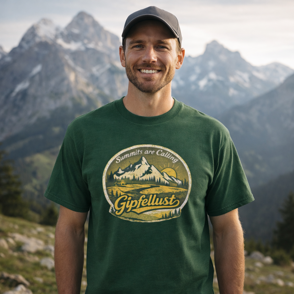 Mountain T-Shirt – Gipfellust Outdoor Shirt | Summits Are Calling Design