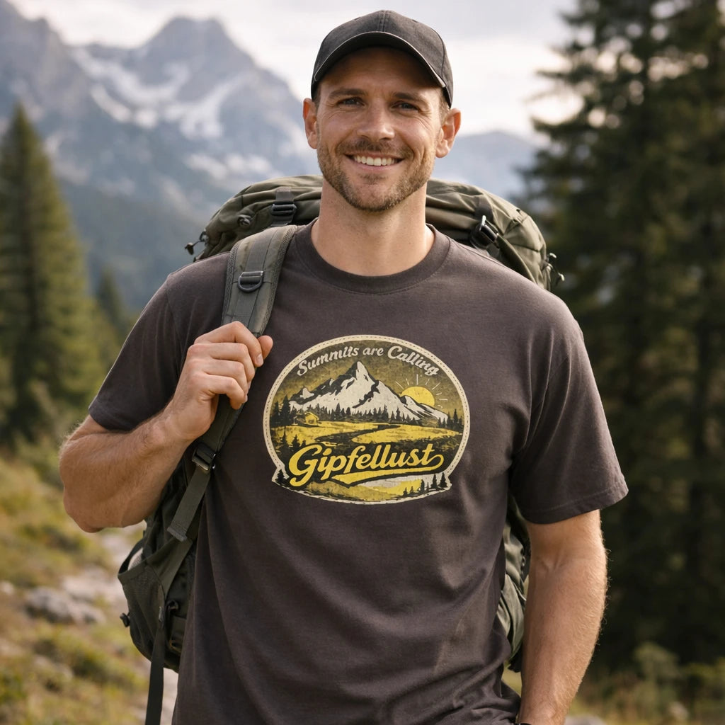 Mountain T-Shirt – Gipfellust Outdoor Shirt | Summits Are Calling Design