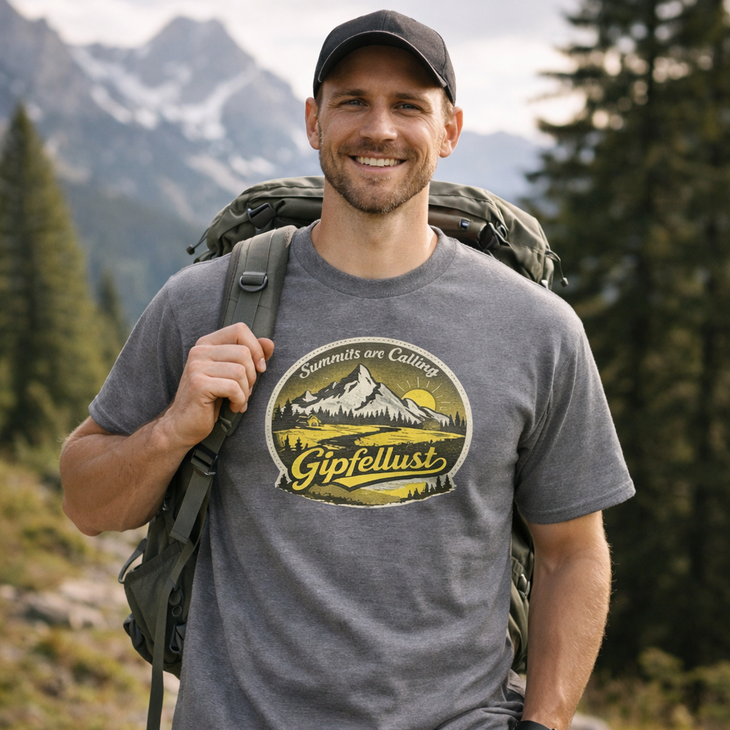 Mountain T-Shirt – Gipfellust Outdoor Shirt | Summits Are Calling Design