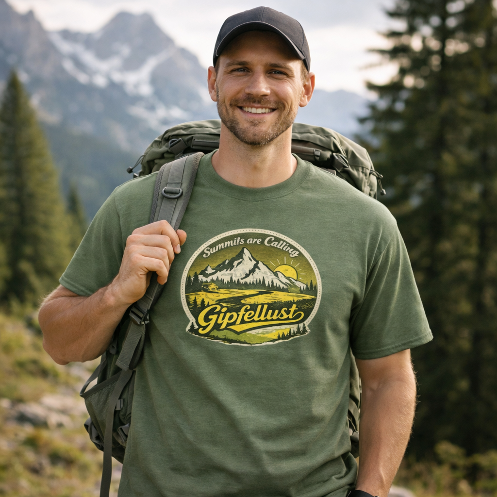 Mountain T-Shirt – Gipfellust Outdoor Shirt | Summits Are Calling Design