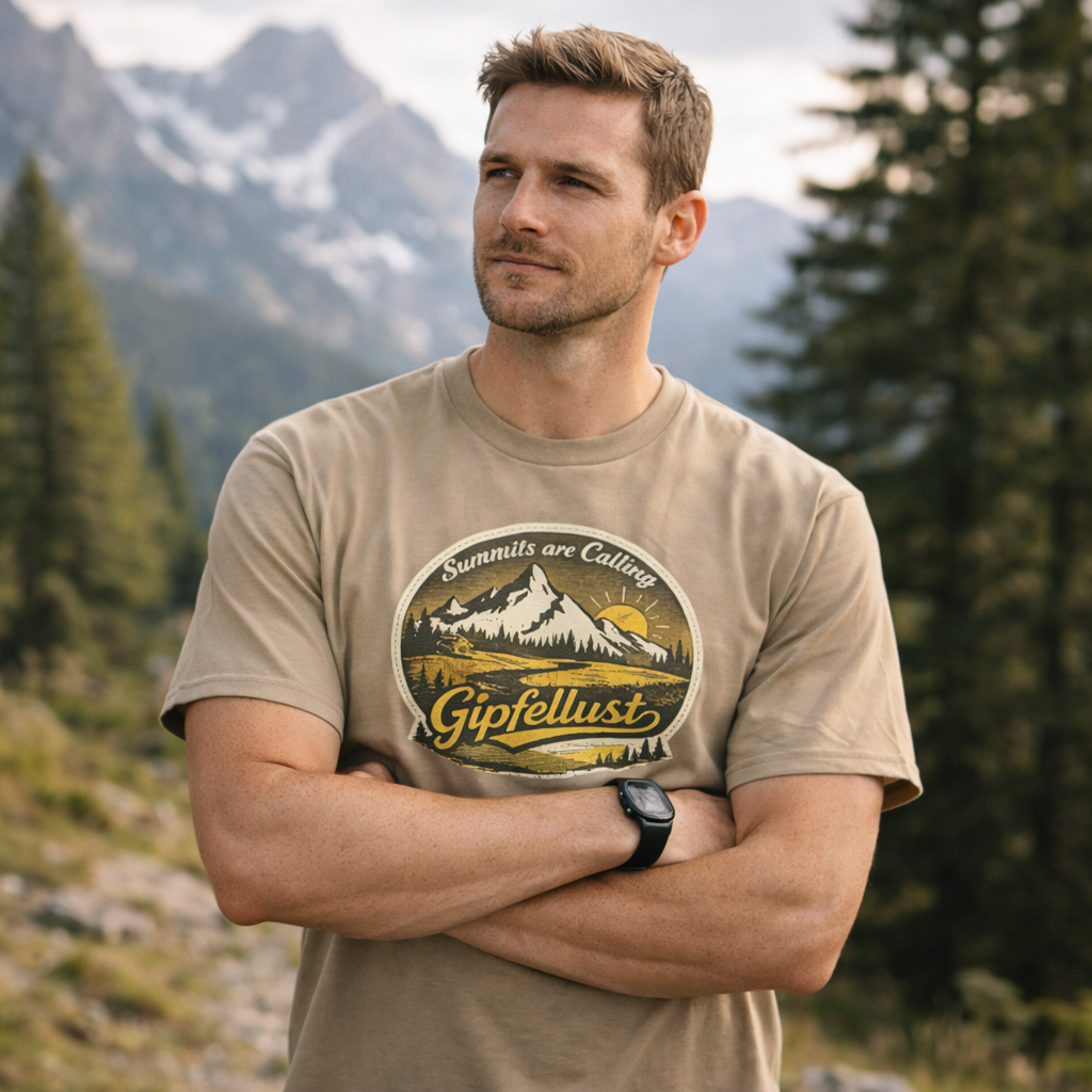 Mountain T-Shirt – Gipfellust Outdoor Shirt | Summits Are Calling Design