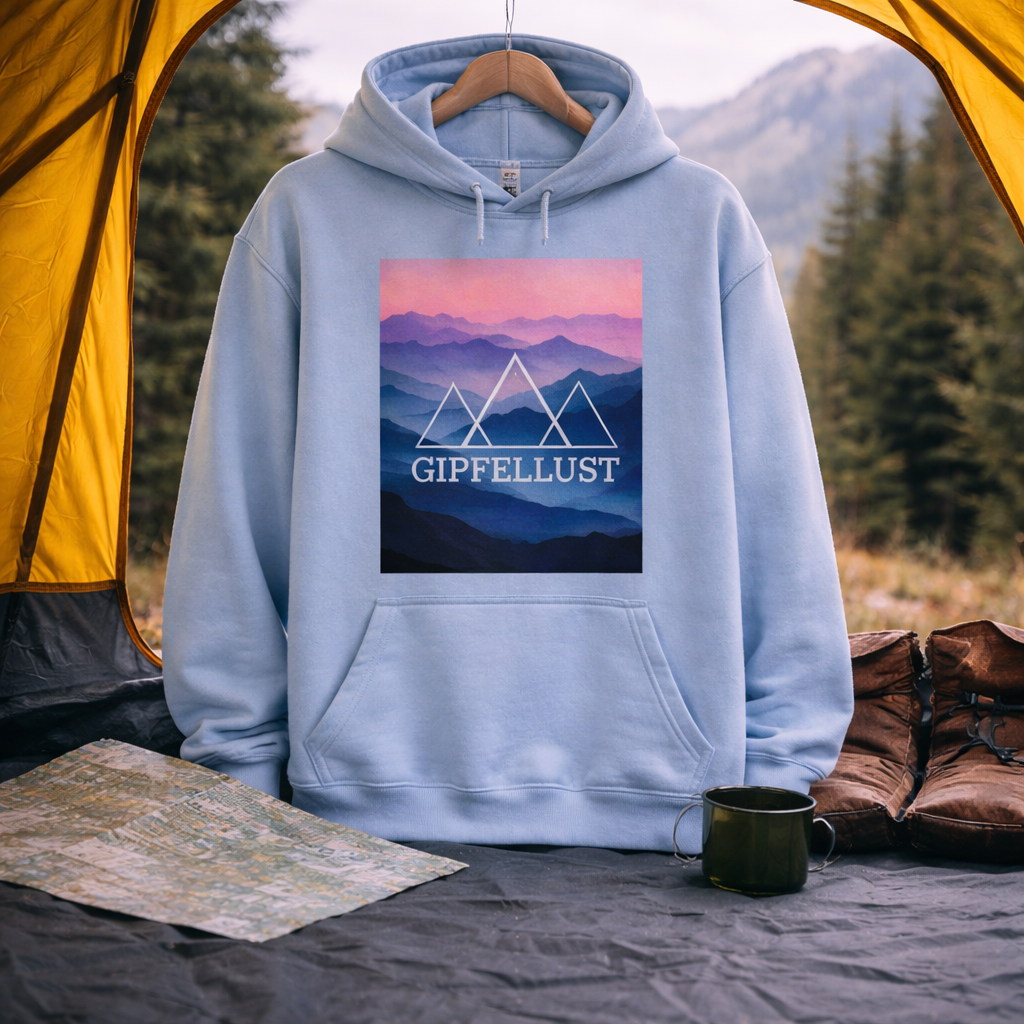 Mountain Hoodie – Unisex Outdoor & Hiking Pullover – Nature Adventure Wear – Gipfellust