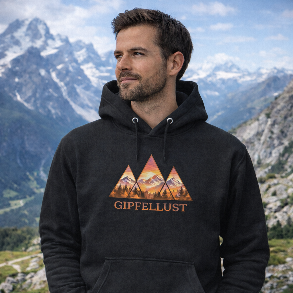Unisex Hoodie mit Mountain Design – Outdoor, Wandern & Adventure Wear