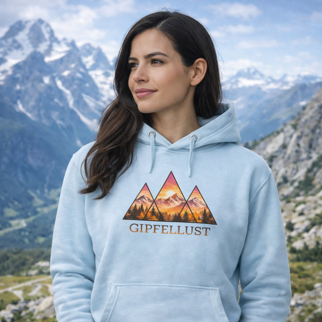 Unisex Hoodie mit Mountain Design – Outdoor, Wandern & Adventure Wear