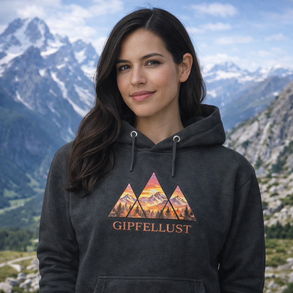 Unisex Hoodie mit Mountain Design – Outdoor, Wandern & Adventure Wear