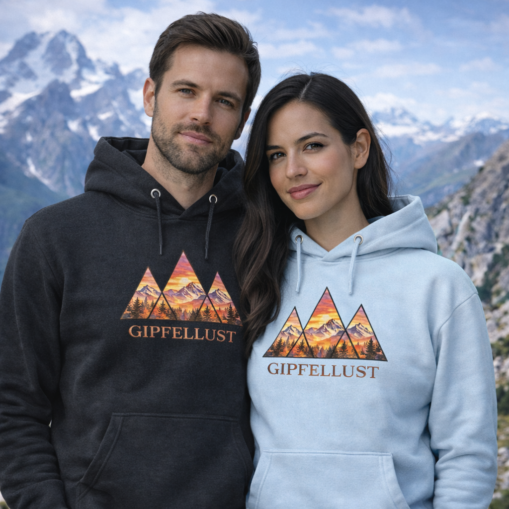 Unisex Hoodie mit Mountain Design – Outdoor, Wandern & Adventure Wear