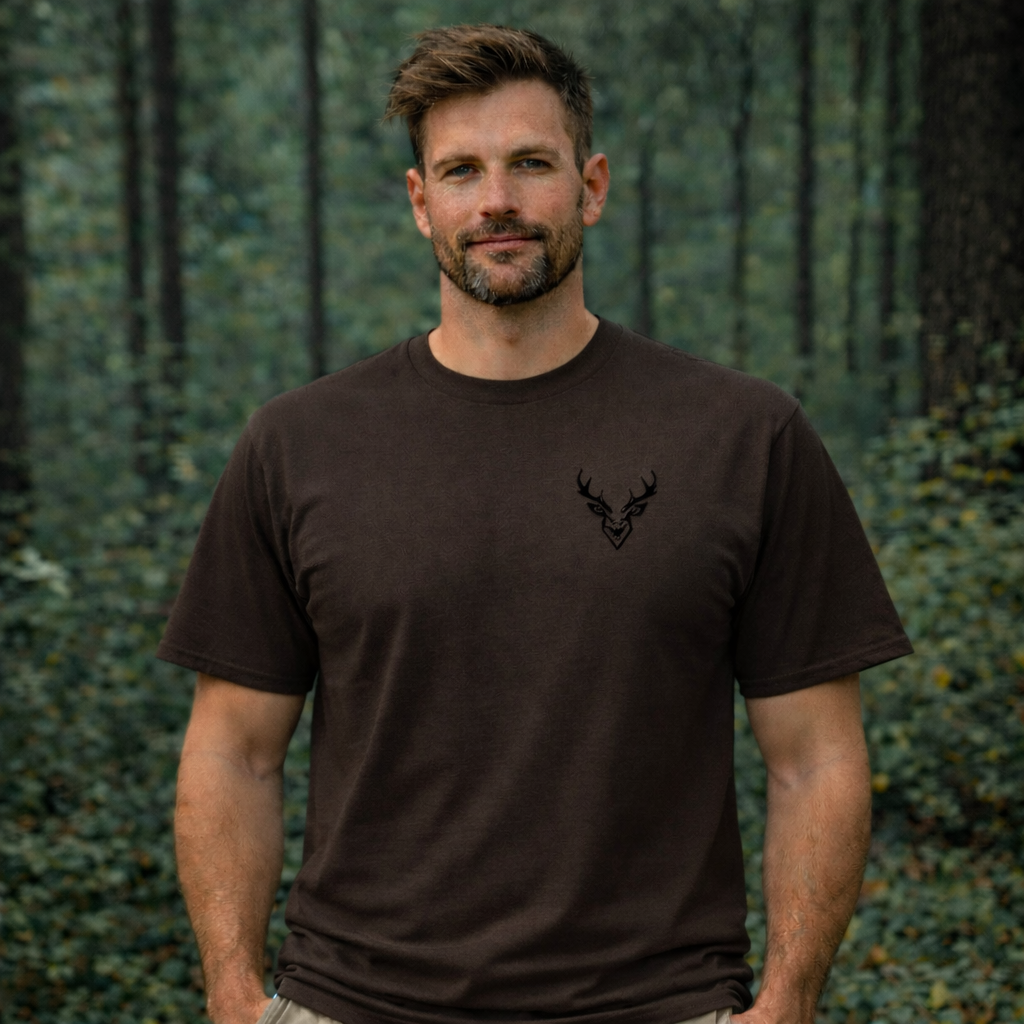 Jagd T-Shirt – Minimalistisches Jäger Shirt mit Brustlogo | Outdoor Nature Style