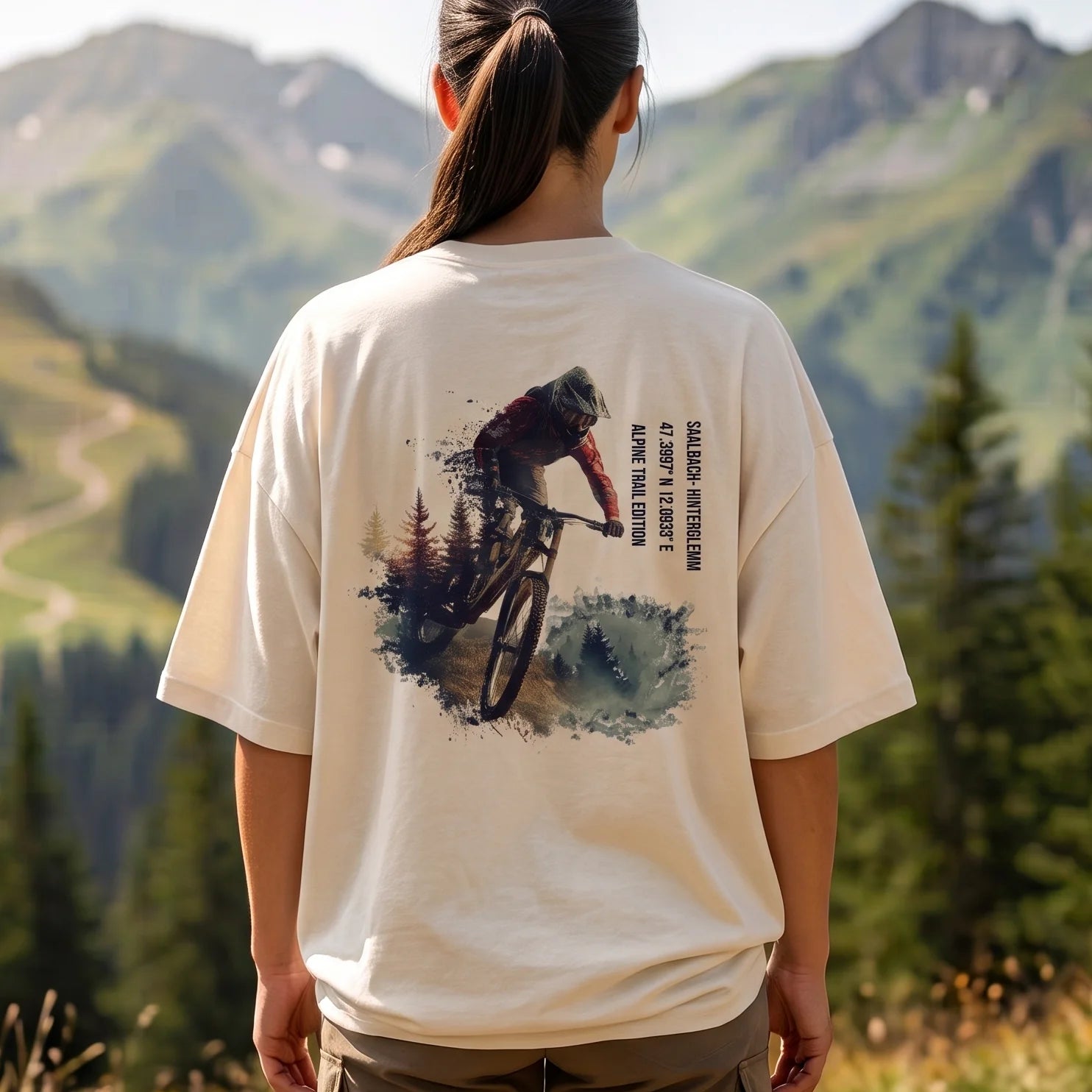 Saalbach Hinterglemm Oversized Shirt - Alpine Trail Edition - Gipfellust