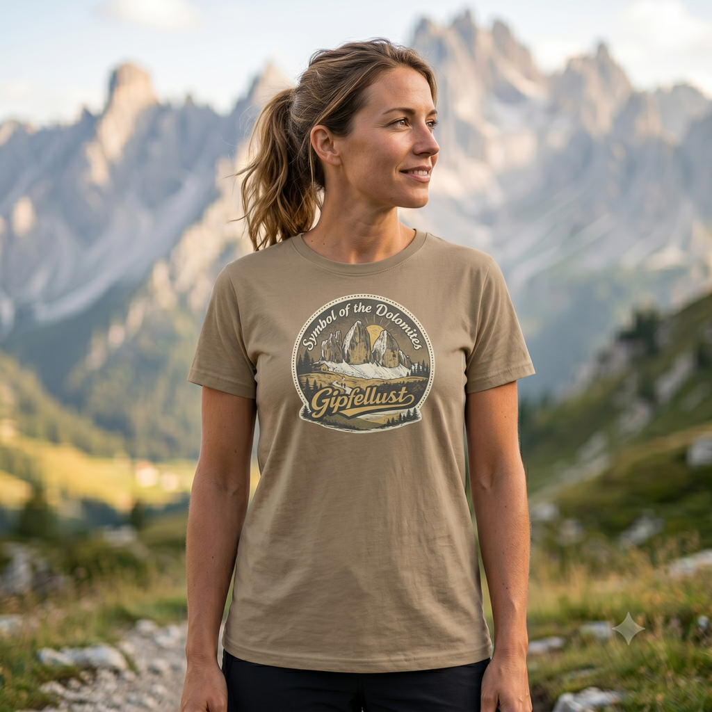 Gipfellust Retro Berge T-Shirt | Unisex Vintage Outdoor Tee