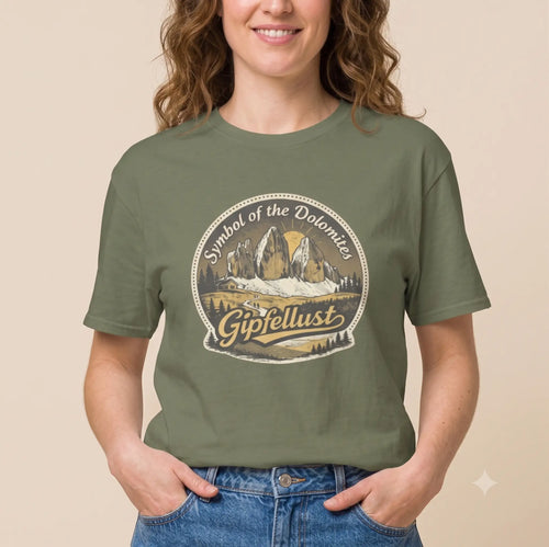 Gipfellust Retro Berge T-Shirt | Unisex Vintage Outdoor Tee