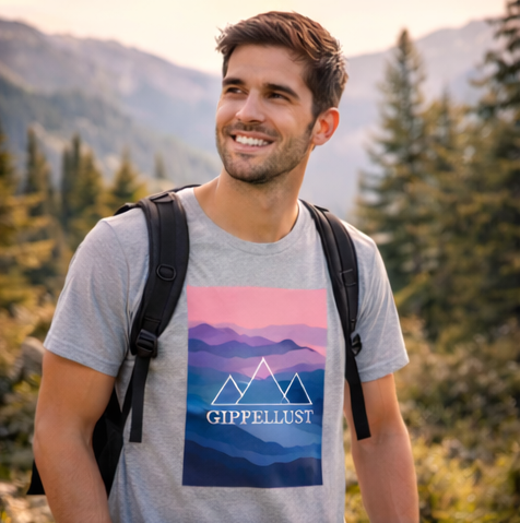 Mountain Vibes Shirt – Minimalistisches Berg T-Shirt Herren – Alpine Outdoor Tee – Hiking Adventure Shirt – Gipfel Wander Geschenk