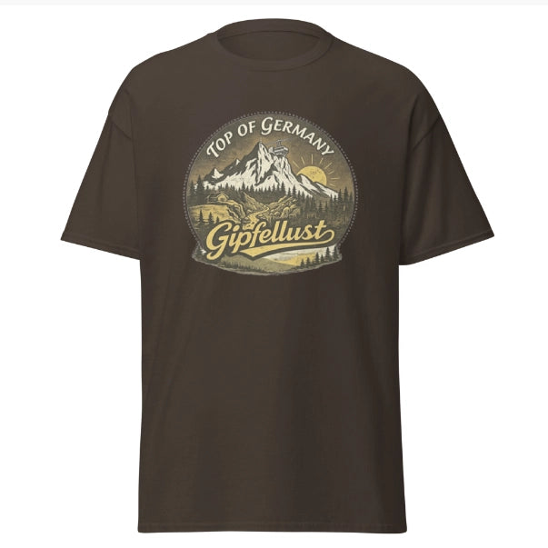 Gipfellust Zugspitze Retro T-Shirt | Top of Germany Vintage Wander Tee