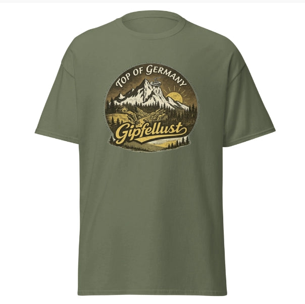 Gipfellust Zugspitze Retro T-Shirt | Top of Germany Vintage Wander Tee