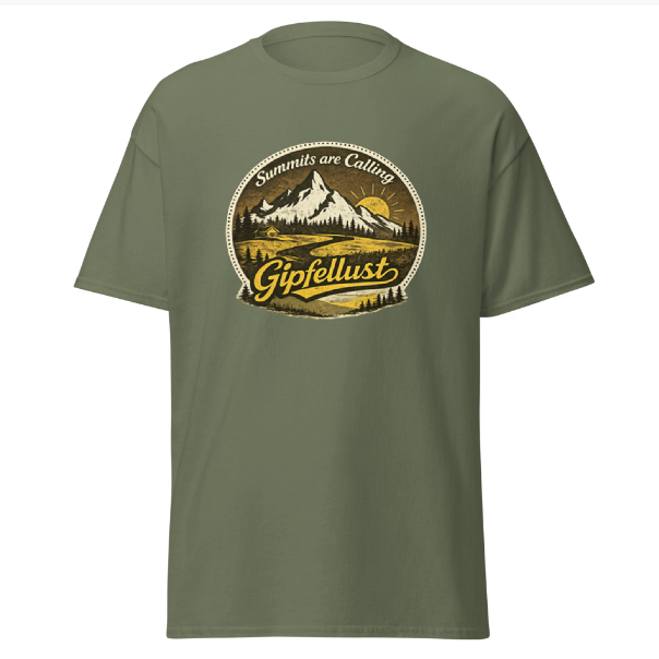 Mountain T-Shirt – Gipfellust Outdoor Shirt | Summits Are Calling Design