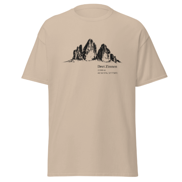 Outdoor Mountain Shirt – Drei Zinnen Alps Hiking Tee – Three Peaks Graphic Shirt – Nature Lover Gift