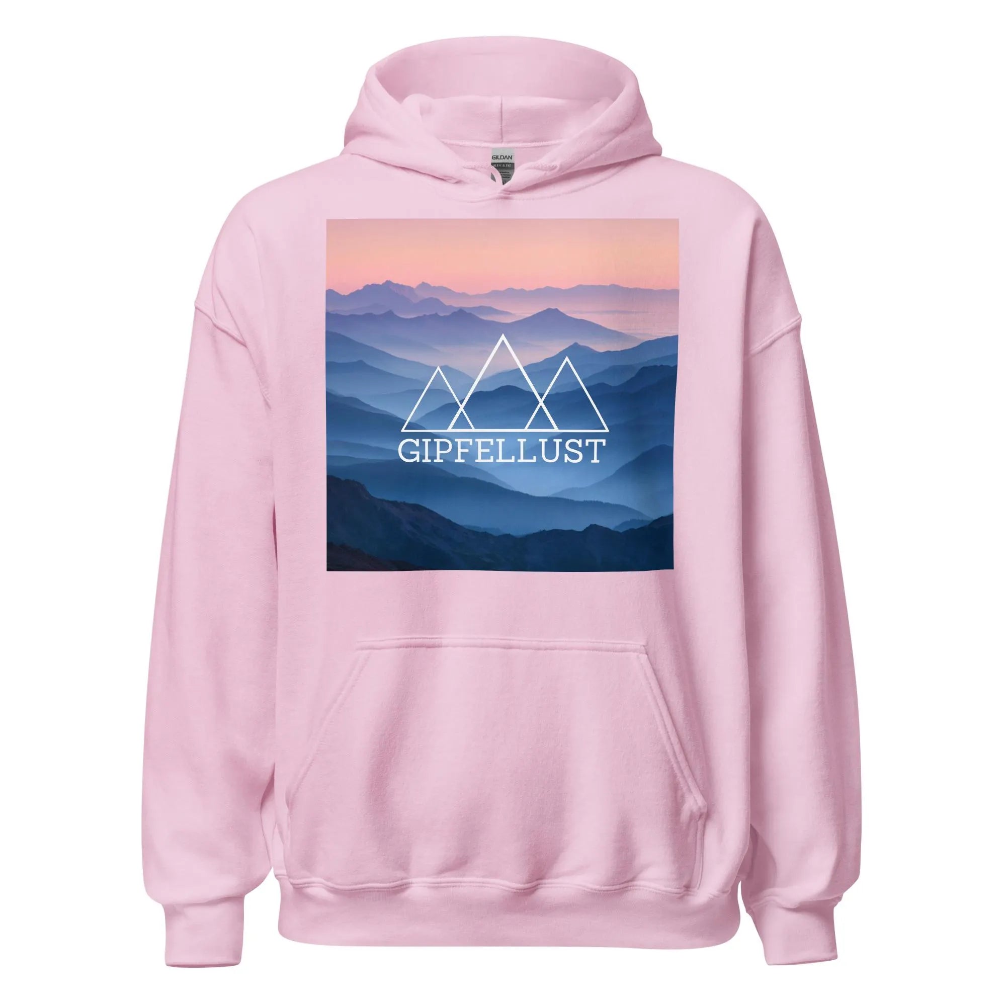 Mountain Hoodie Unisex – Bergmotiv Kapuzenpullover – Sunset Berge Design – Outdoor Hiking Hoodie – Geschenk für Wanderer | Gipfellust