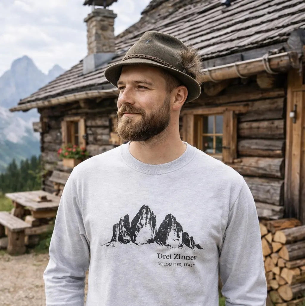 Mountain Long Sleeve Shirt – Mountains Long Sleeve Tee – Hiking Graphic Shirt – Alps Mountain Shirt – Outdoor Nature Gift